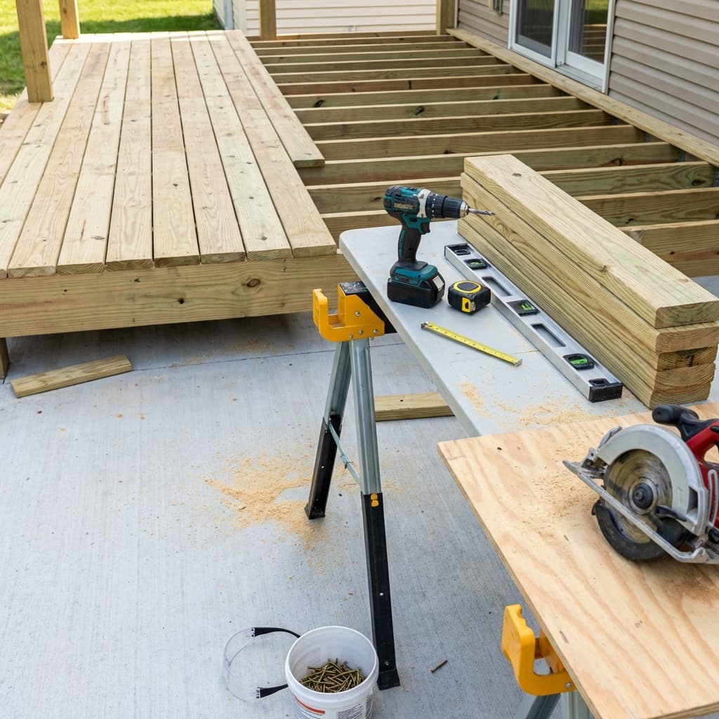 Construction de terrasse